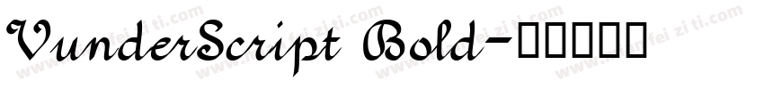 VunderScript Bold字体转换